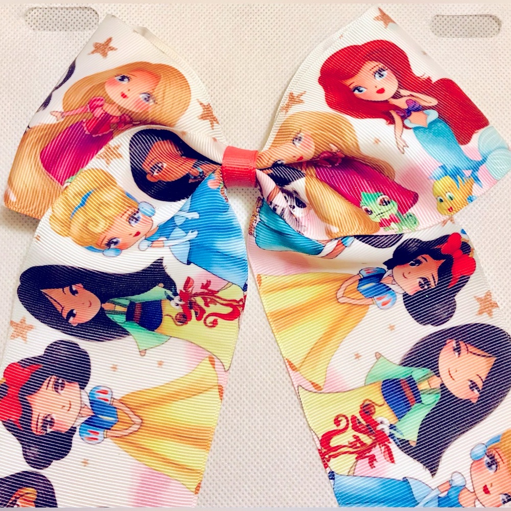 Disney princess cheer bow w/ matching headband